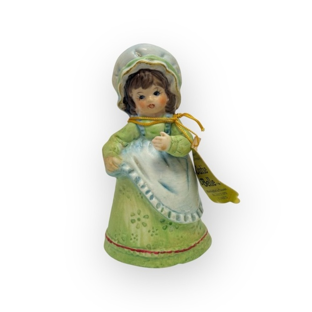 1978‎ Jasco Cutie Belle Porcelain Girl Bell Figurine w/ Tag Taiwan